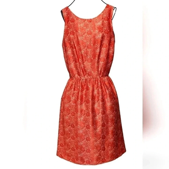 The Limited Coral Lace Print Fit and Flare Dress size 8 - Picture 1 of 6